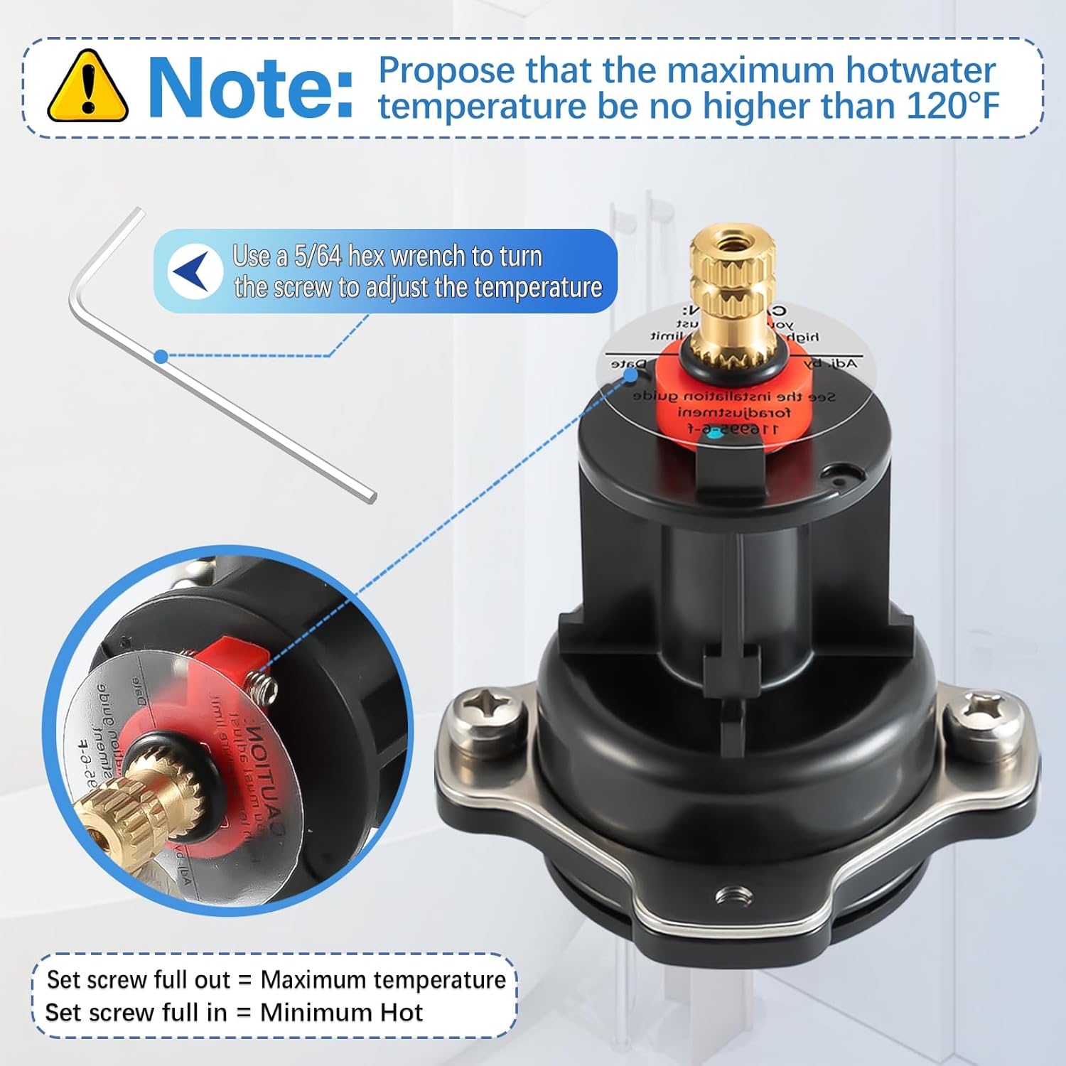 GP77759 Mixer Cap Balancing Shower Cartridge for Kohler Rite-Temp Valve G711455