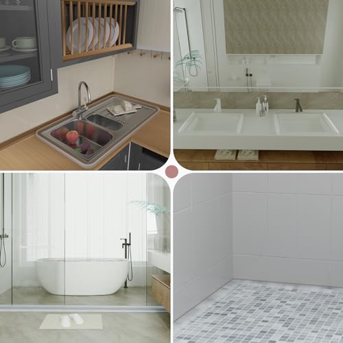 Hzetuu Shower Threshold Water Dam Collapsible Silicone Splash Guard N95721
