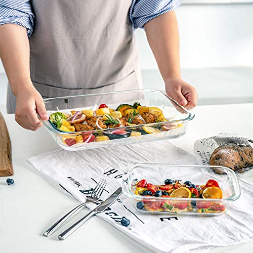Glass Baking Dish Set with Plastic Lids, 8-Piece V3248