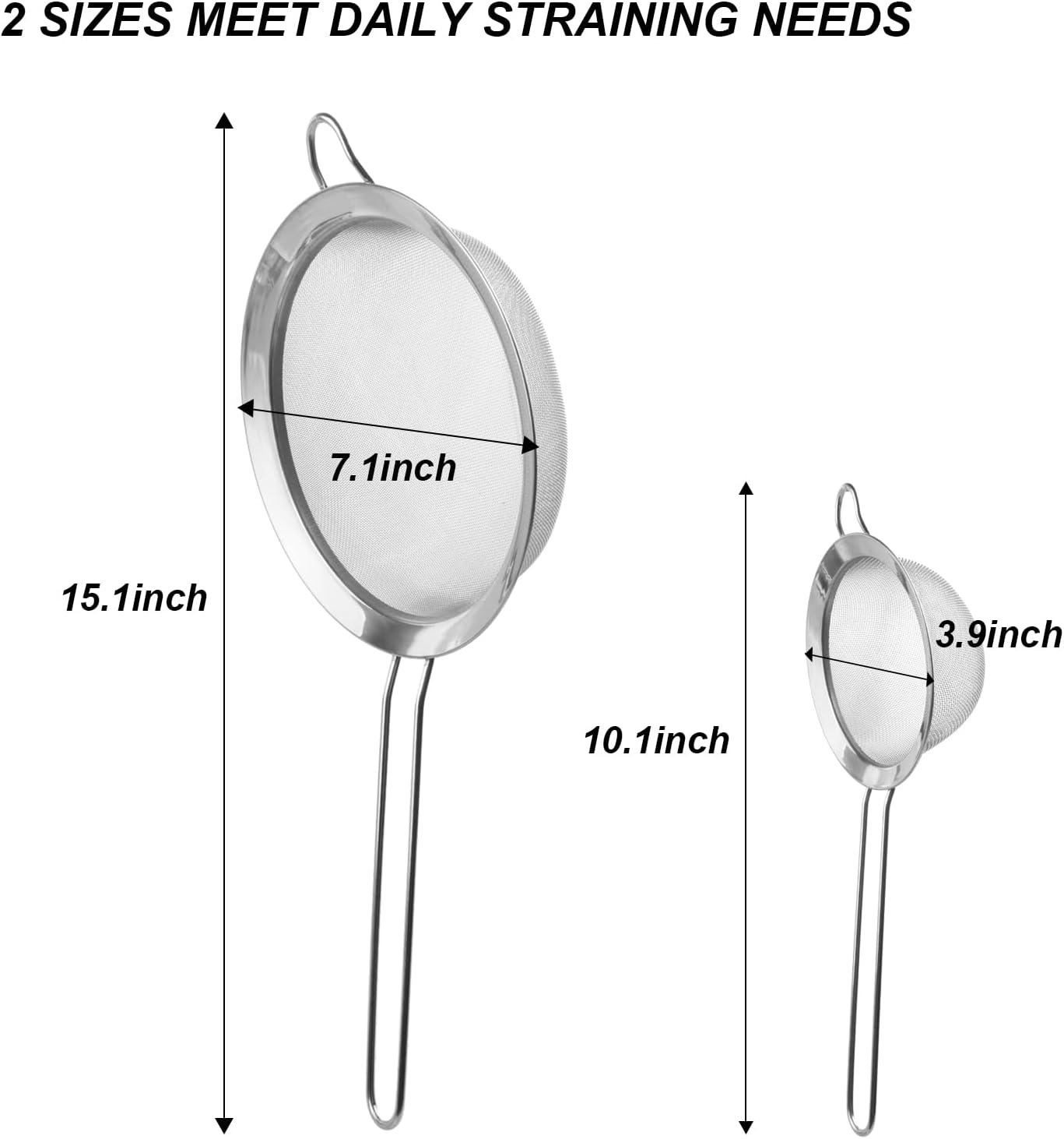 Stainless Steel Fine Mesh Food Strainer Colander P7705