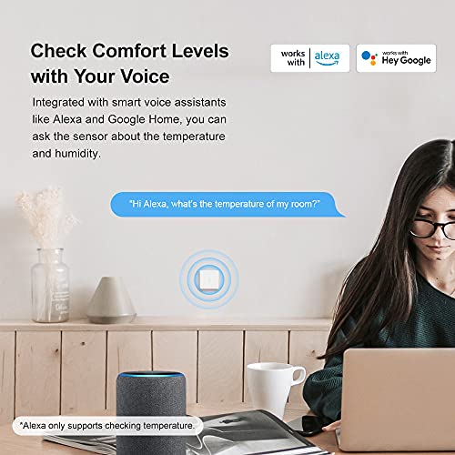 SONOFF SNZB-02P Zigbee Temperature Humidity Sensor with Alert, Compatible with Alexa & Google Home D753651