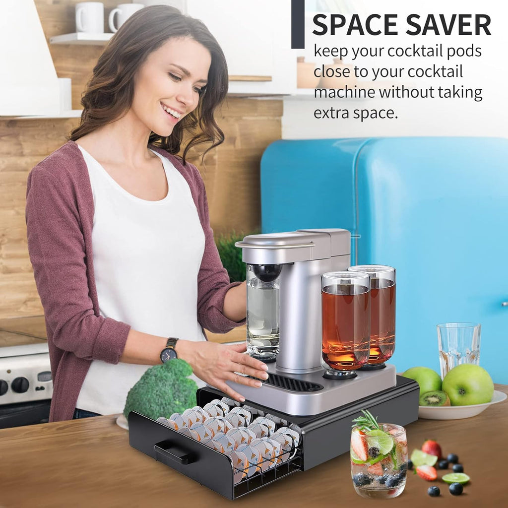 Pod Holder for Bartesian Cocktail Capsules, Fits Under Machine, 40 Pods A747647