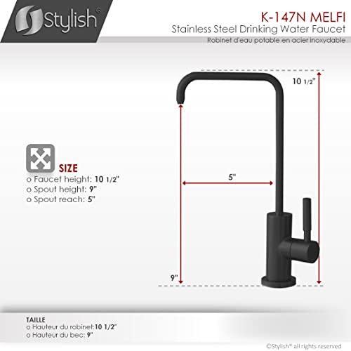 Kitchen Sink Drinking Water Faucet for Reverse Osmosis, Matte Black X1227