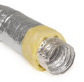 6" Inch Flexible Aluminum Ducting Hose Insulated R-4.2 Air Duct Pipe for for Heavy Duty HVAC & Exhaust Ductwork Insulation - 25' Feet Long