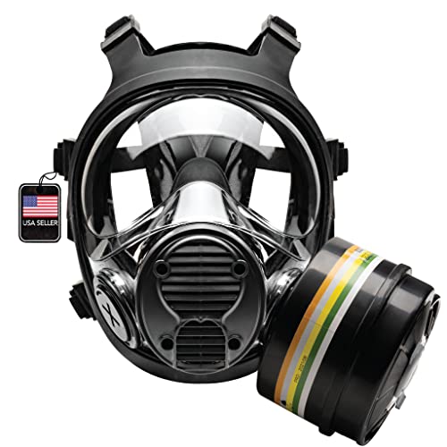 Parcil Distribution NB-100 Tactical Gas Mask Full Face Respirator Survival Gear
