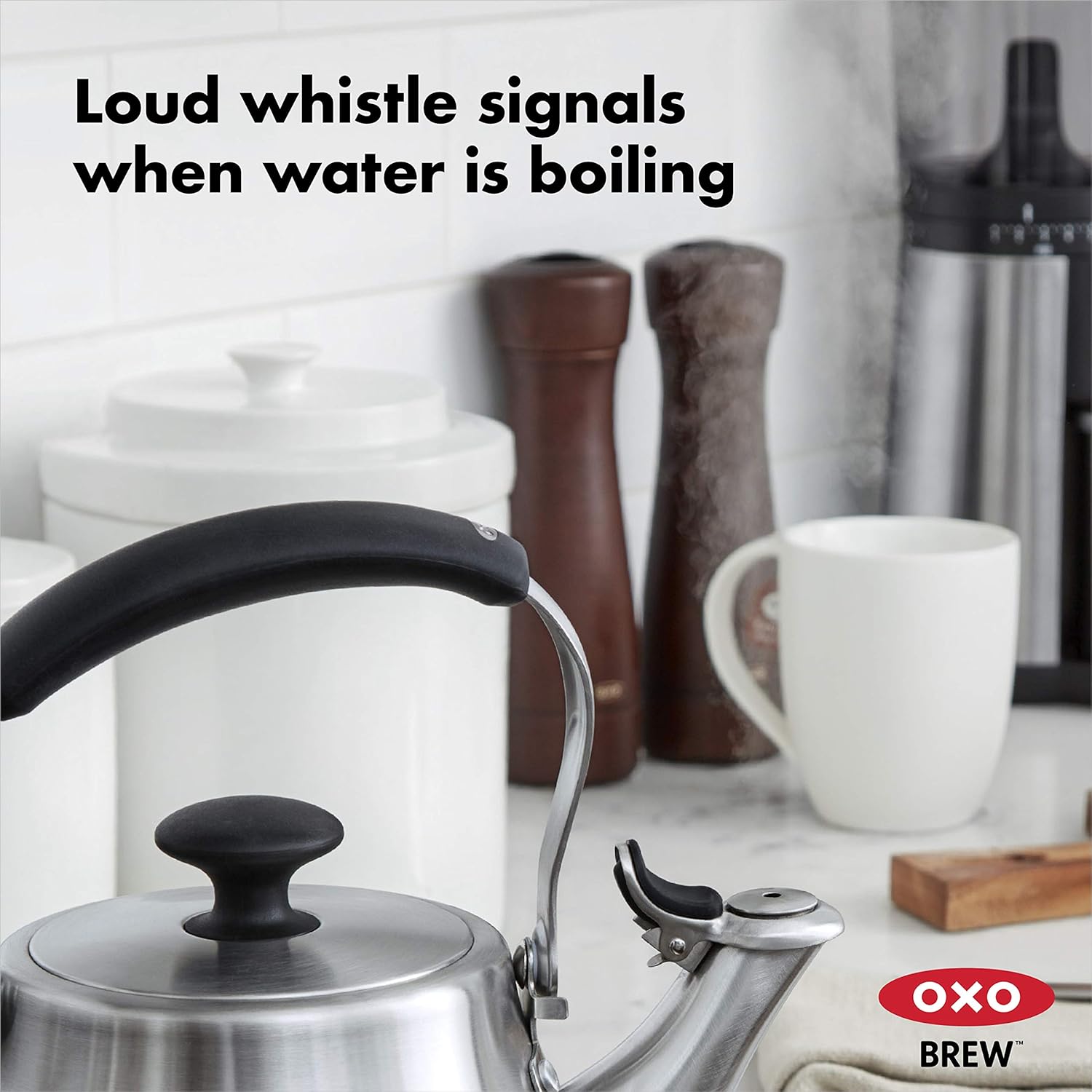 OXO BREW Classic Tea Kettle Brushed Stainless Steel D725715