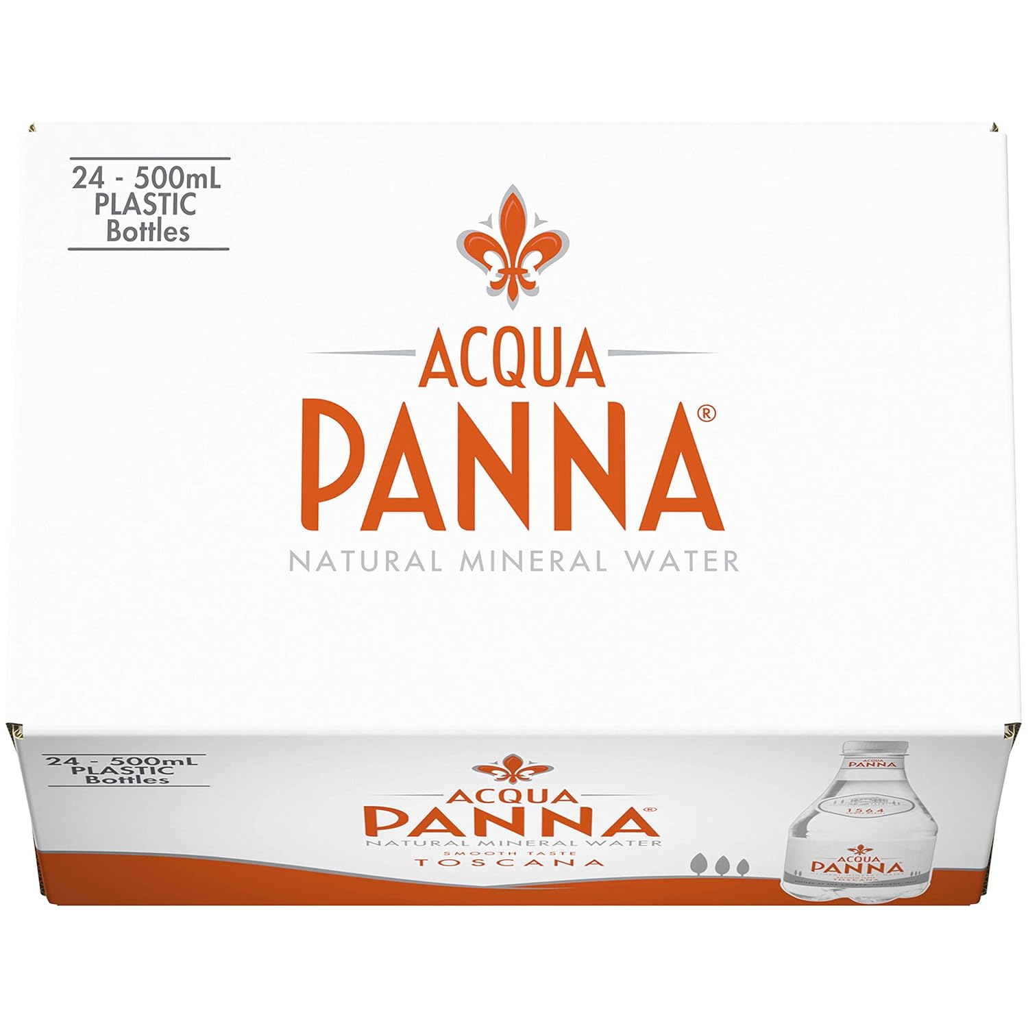 Acqua Panna Natural Spring Water, 16.9 Fl Oz, 24 Pack R87901