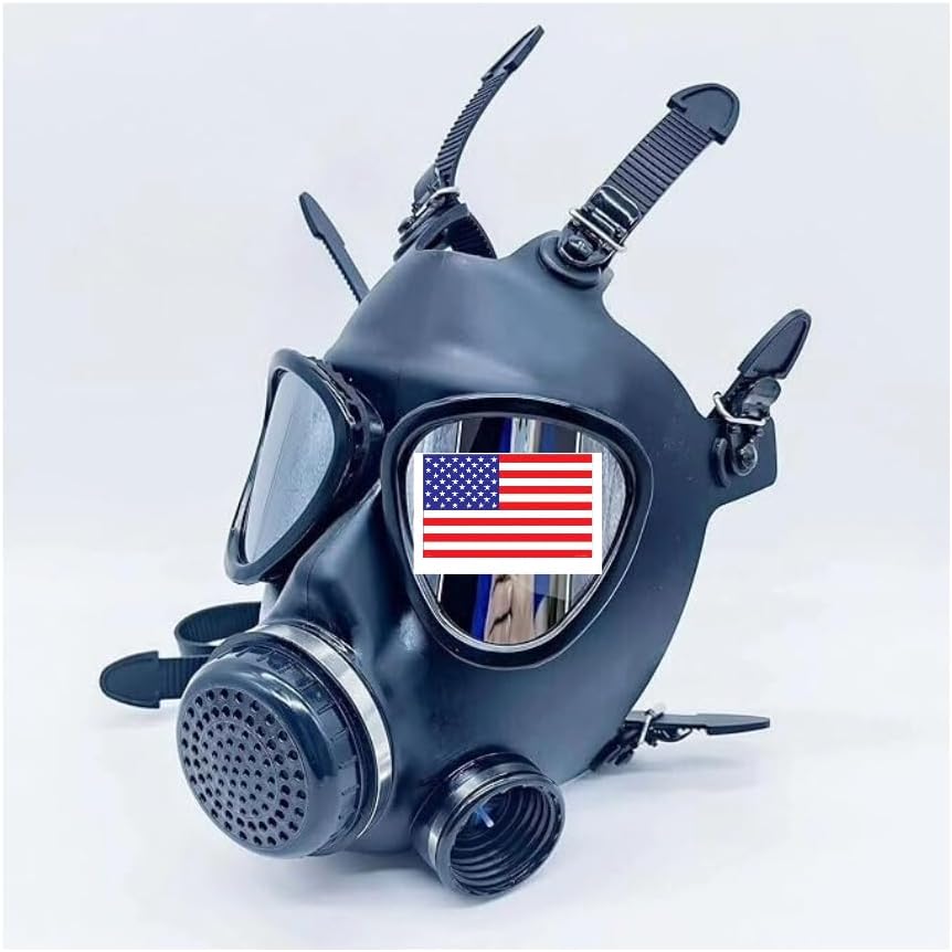 Gas Mask Face Respirator CBRN Mask Israeli Military Grade Mask Survival & Tactical Gas Mask for Chemical Fumes, Particulates, and Smoke Protection, Military Grade Construction
