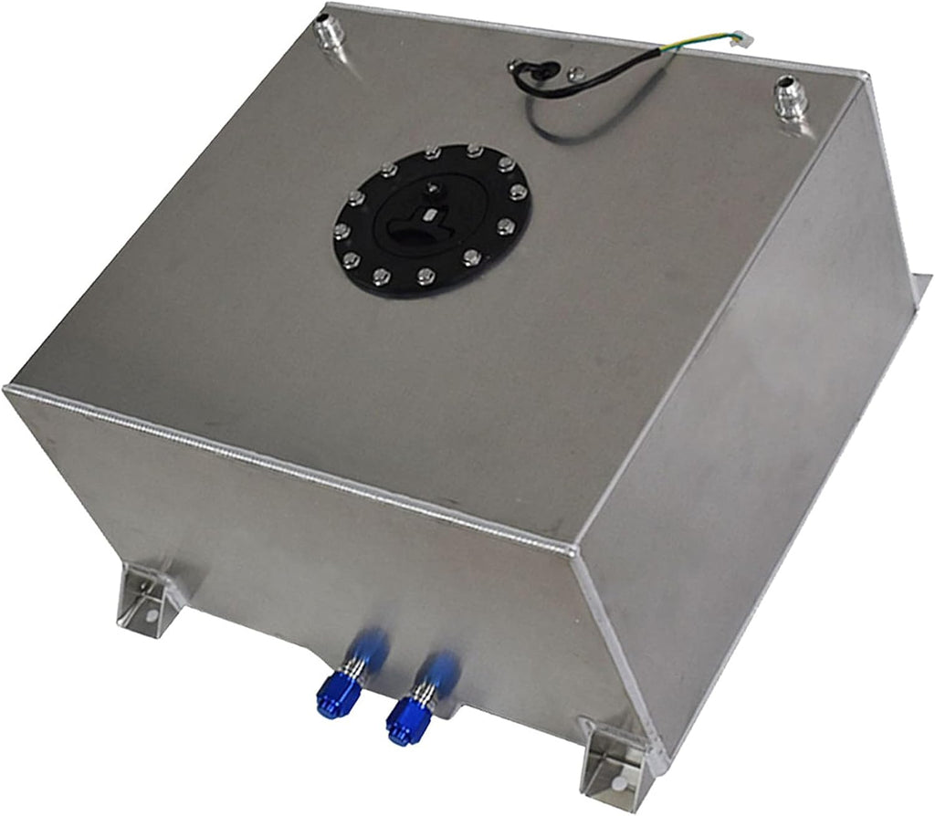 Polished Aluminum 15 Gallon Fuel Cell Tank w/Level Sender for Racing Drift