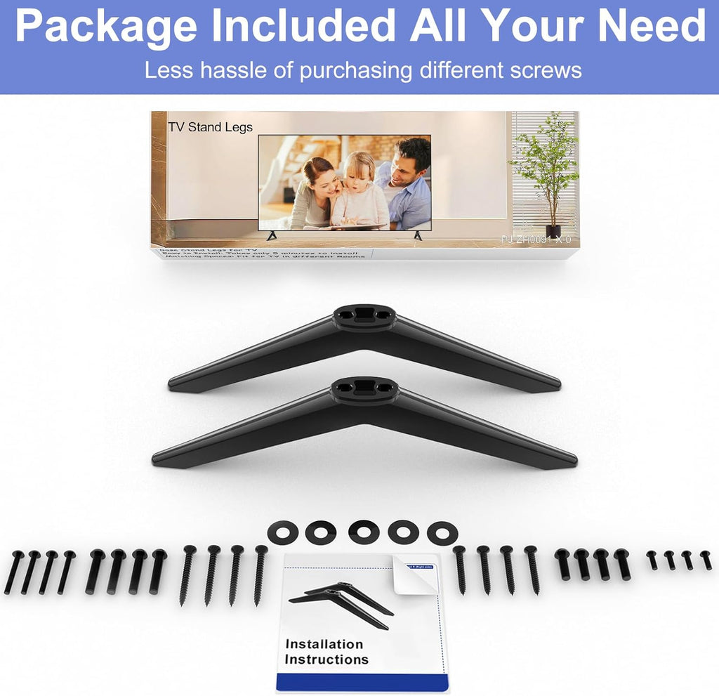 TV Stand Legs Replacement for Hisense TV, Black with Screws C7733