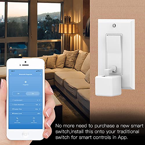 Smart Switch Button Pusher Wireless Bluetooth Fingerbot for Light Switch Doorbell Coffee Maker Fan B83679