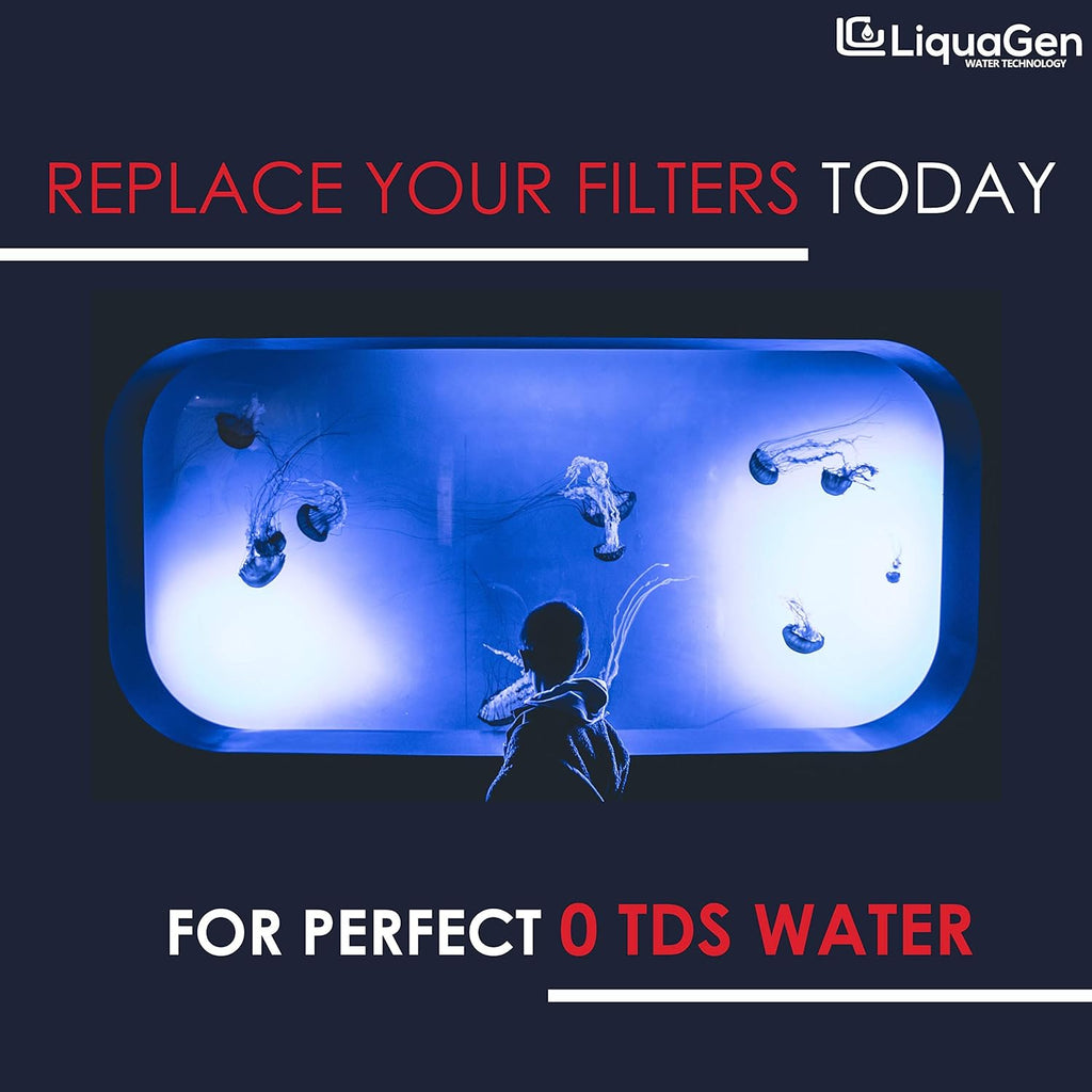 LiquaGen 3 Pack Refillable Deionization Filters for RO/DI Aquarium Systems, 10" P459
