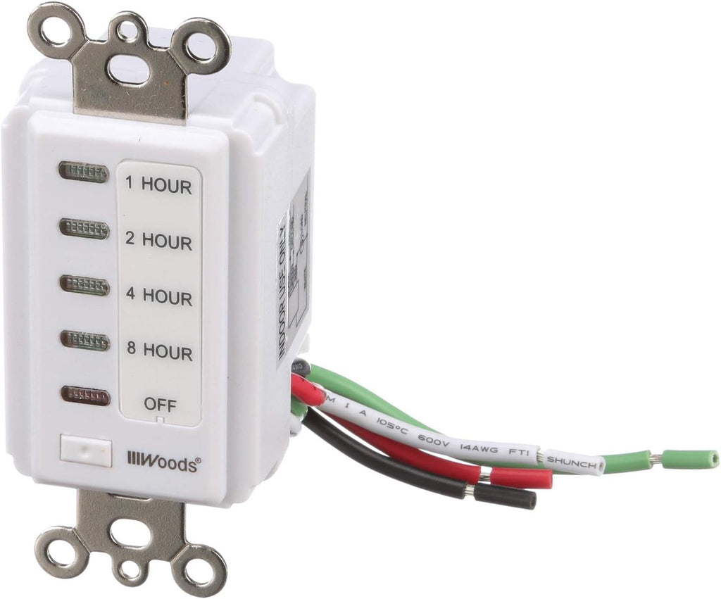 Woods 59013 in-Wall Timer, 120V, 15A, White W66114