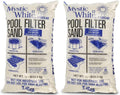 50 Pound Mystic White II Non-Corroding Non-Staining Premium Swimming Pool Filter Sand Refill for Even Flow Rate, White (2 Pack)