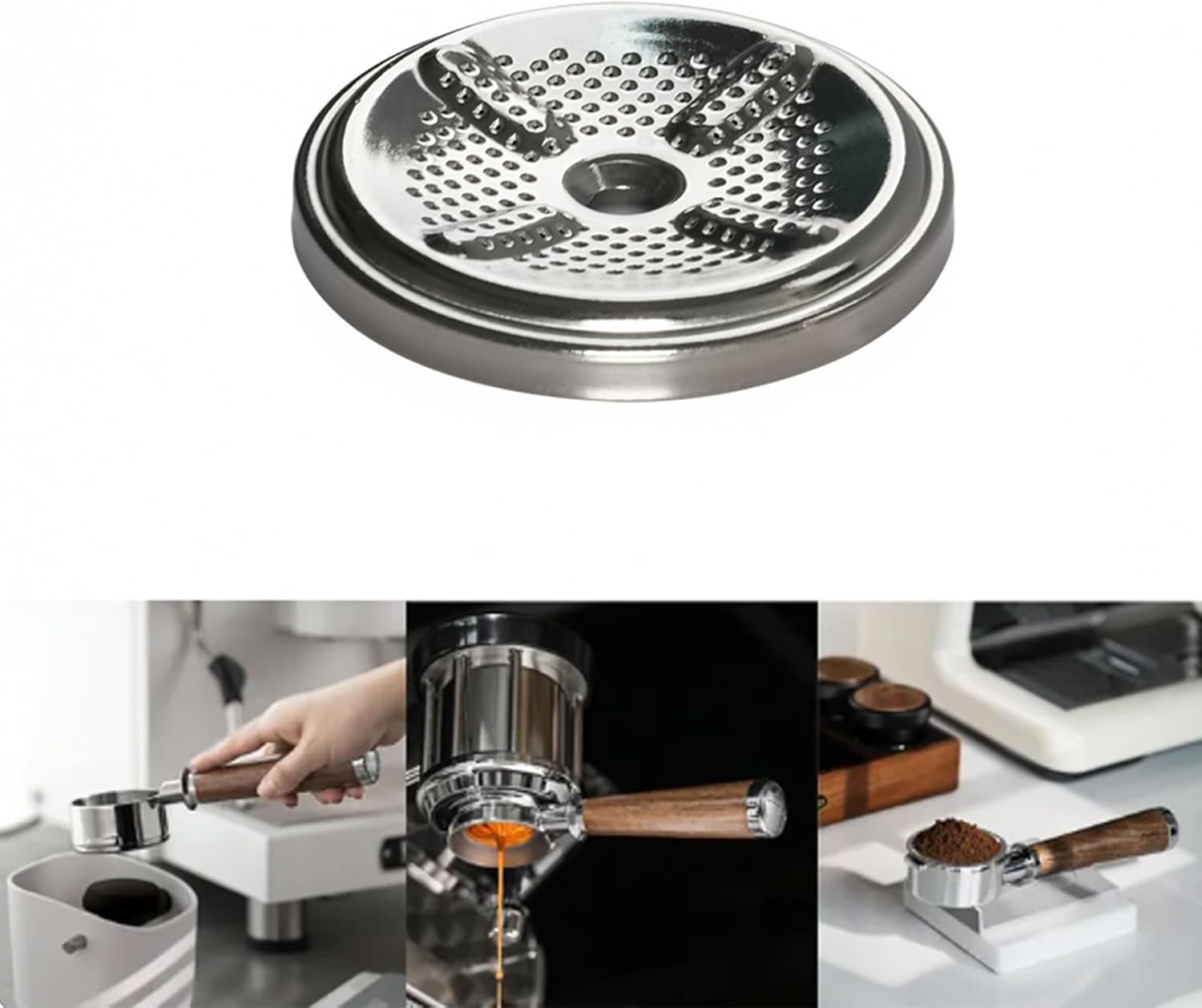 Stainless Steel Round Coffee Filter Basket for Coffee Machines (Pack of 2) X48646