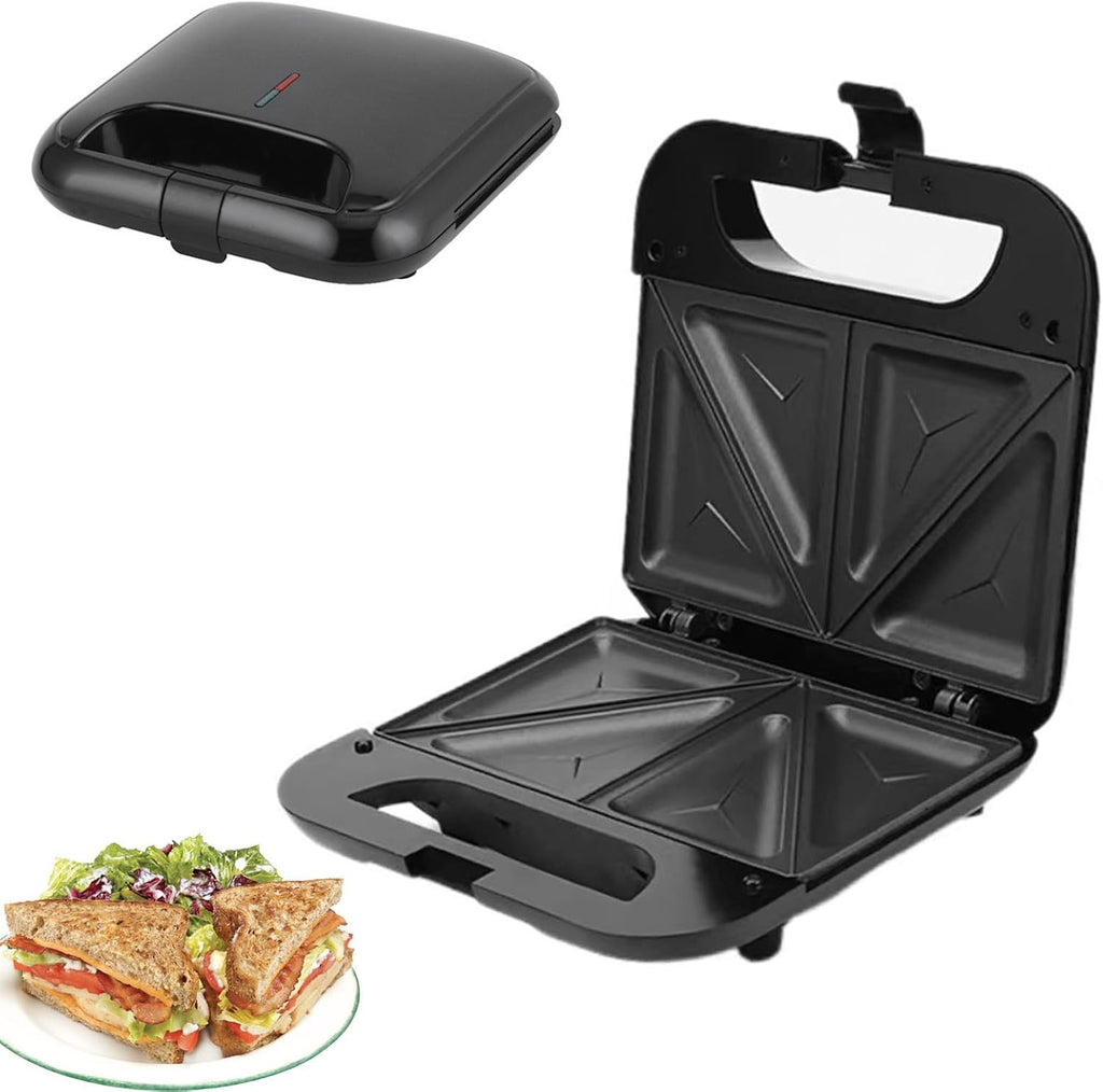 Waffle Maker with Removable Non-Stick Tray, Breakfast Sandwich Maker 2-Slice, 3-in-1 Belgian Waffle Maker, Space-Saving Compact Design Classic Waffle Maker 750W