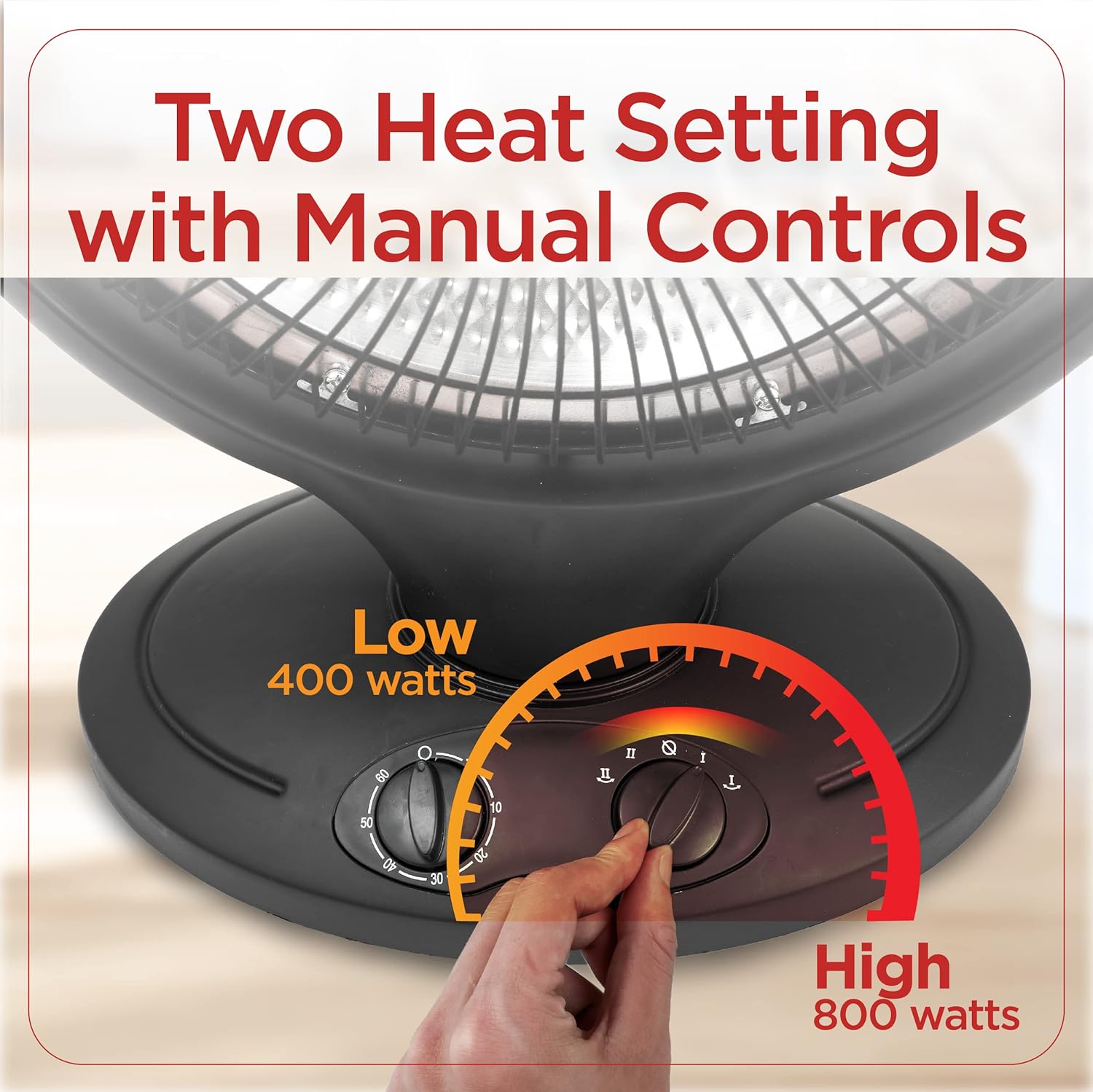 BLACK+DECKER Portable Oscillating Space Heater for Bedroom, Overheat Protection, Timer L36511