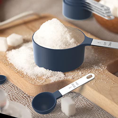 TILUCK Measuring Cups & Spoons Set, Stackable with Stainless Steel Handle A919313