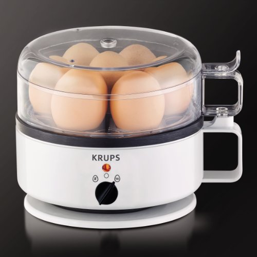 KRUPS Simply Electric Egg Cooker for Hard Boiled, Poached, Scrambled Eggs or Omelets D85998