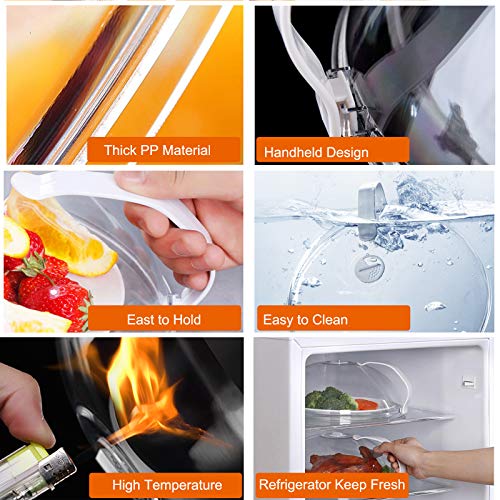 2 Pack Microwave Splatter Cover with Adjustable Steam Vents, Dishwasher Safe R4463