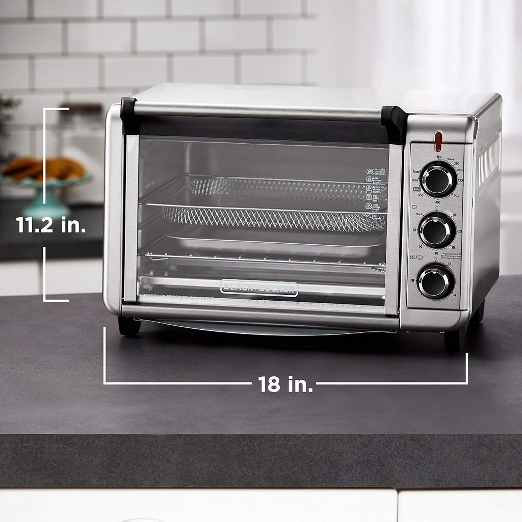 BLACK+DECKER 6-Slice Air Fry Toaster Oven, Stainless Steel Z50948