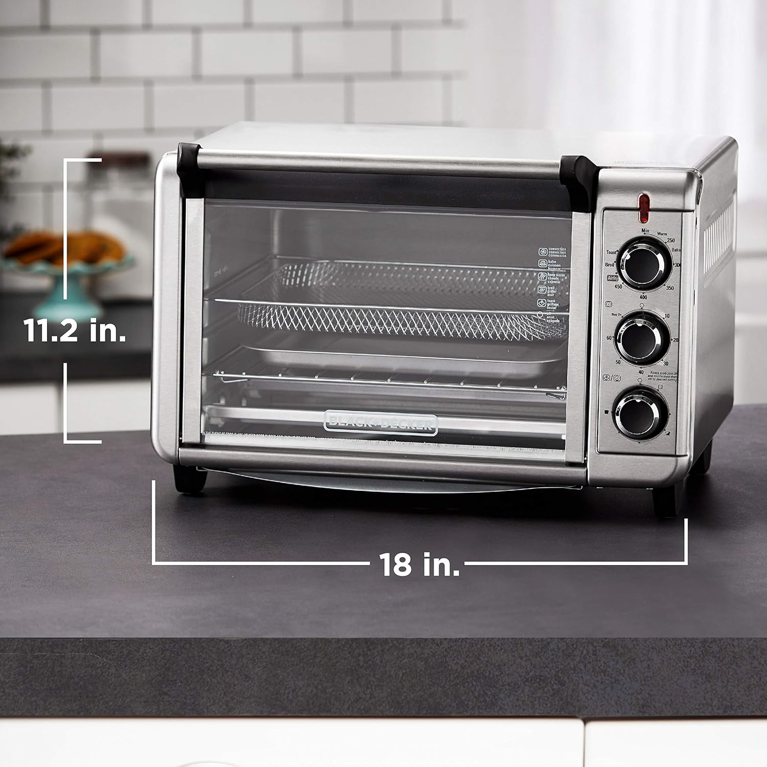 BLACK+DECKER 6-Slice Air Fry Toaster Oven, Stainless Steel Z50948