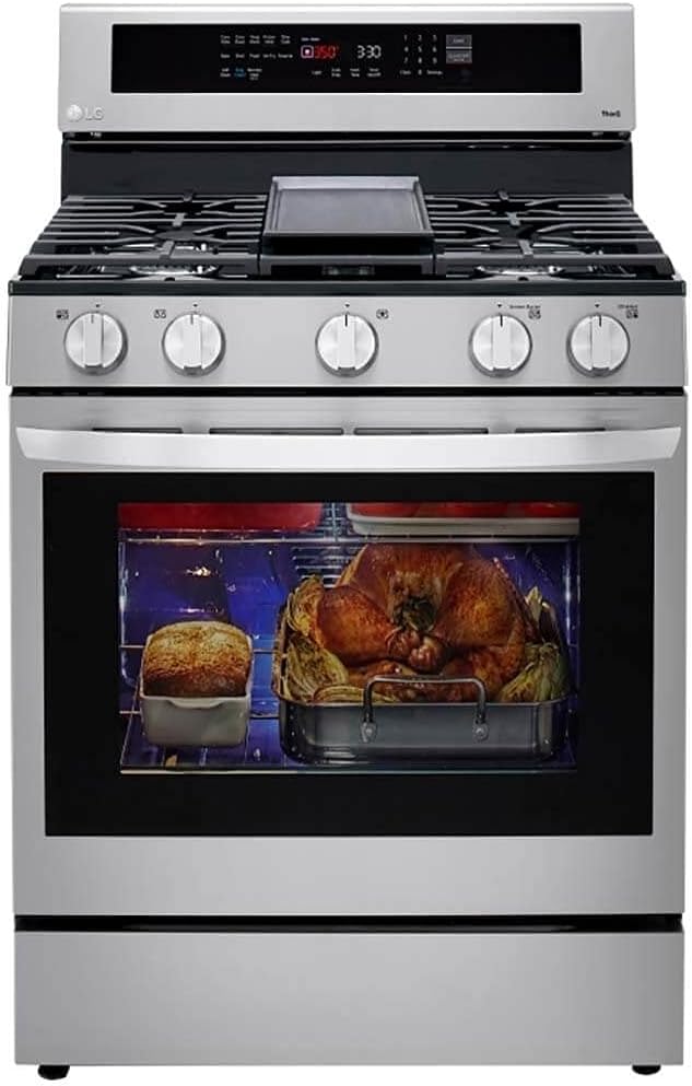 LG LRGL5825F 5.8 Cu. Ft. Stainless Steel Gas Range with Air Fry O920403