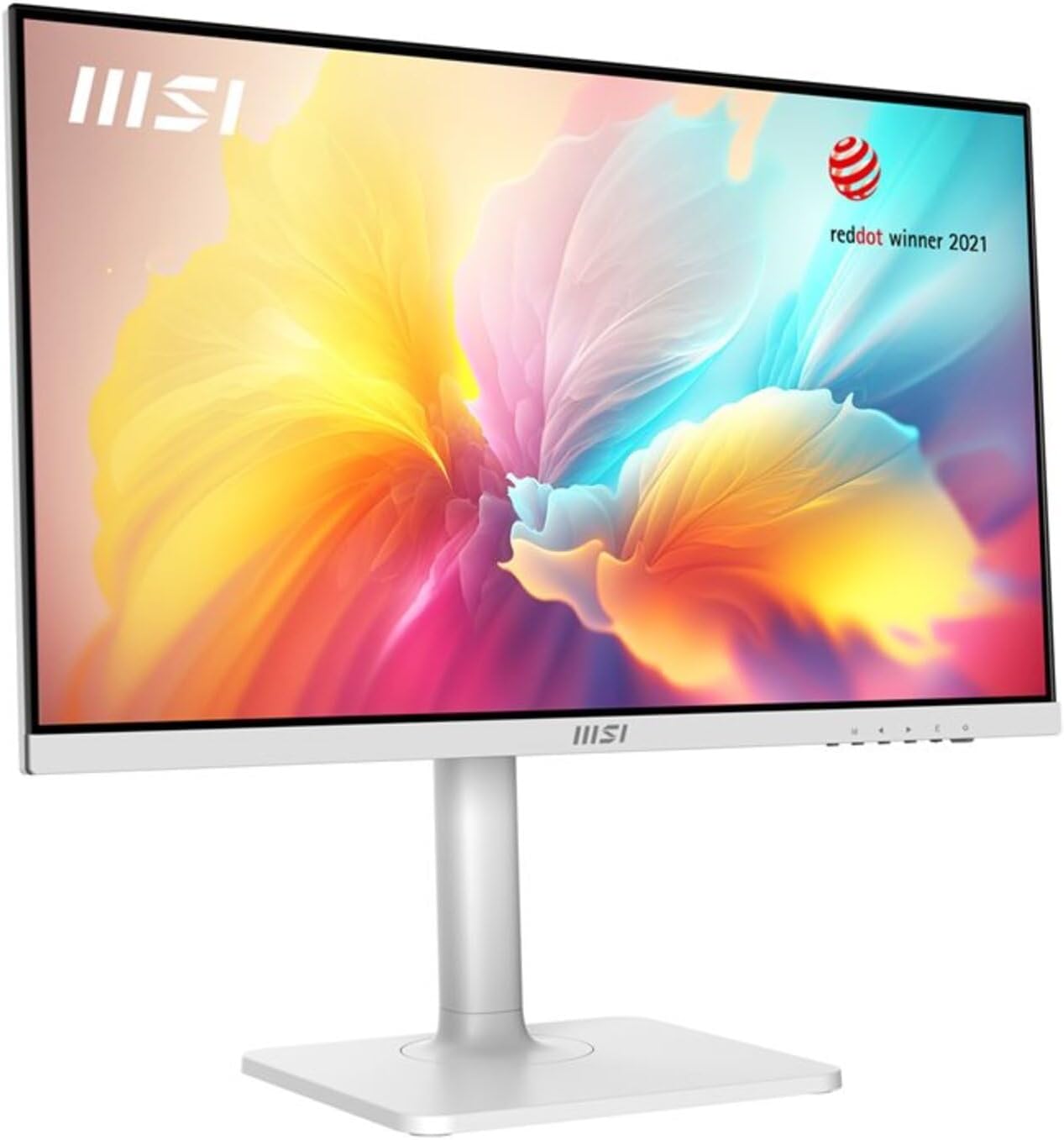 MSI Modern MD2412PW 24-inch IPS 1920 x 1080 (FHD) Computer Monitor, 100Hz, Adaptive-Synch, HDR Ready, HDMI, USBC 15W Power Delivery, Speaker, VESA Mountable, Height Adjustable, 1ms, White