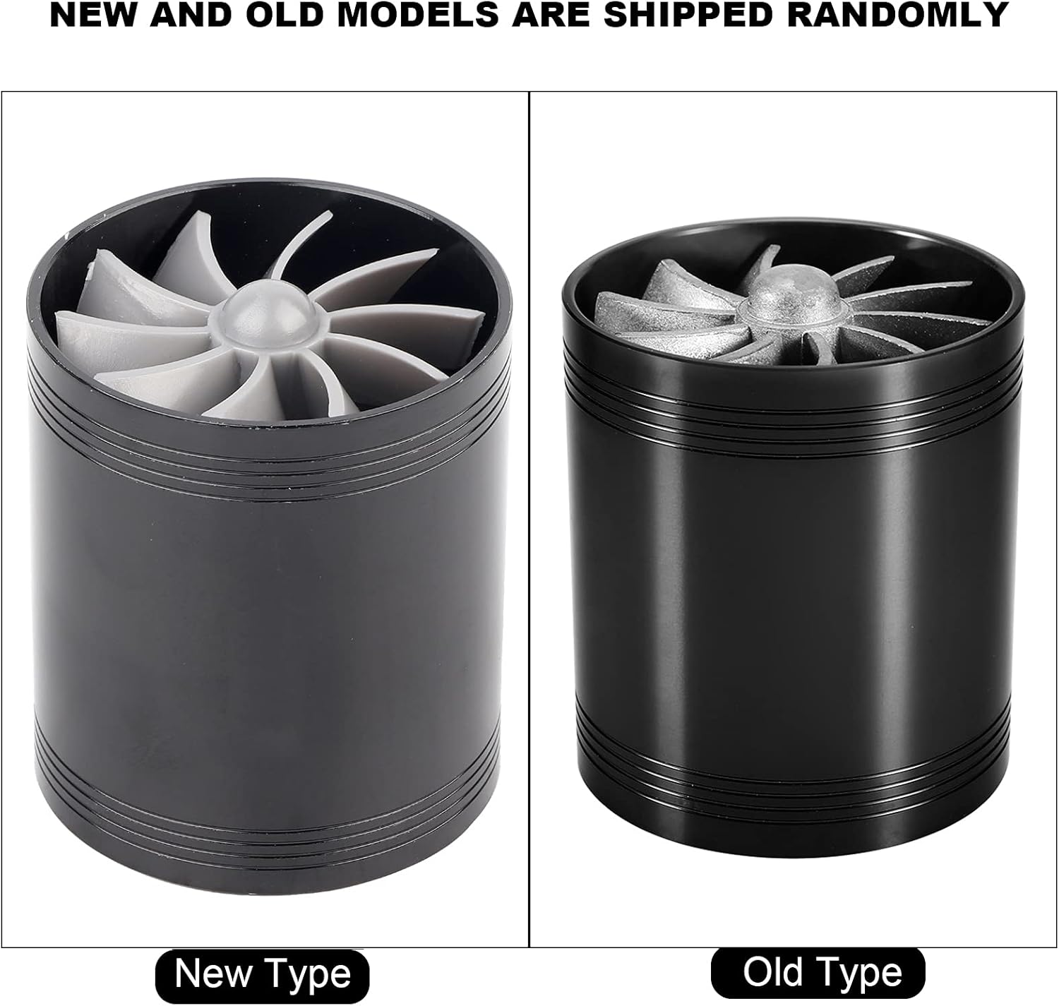 Twin Fan Turbo Air Intake for Car (Black) U227