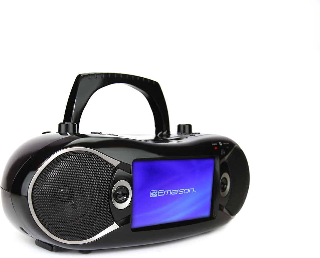 Emerson 7" Bluetooth DVD Boombox with AM/FM Radio & Digital TV, Black T518