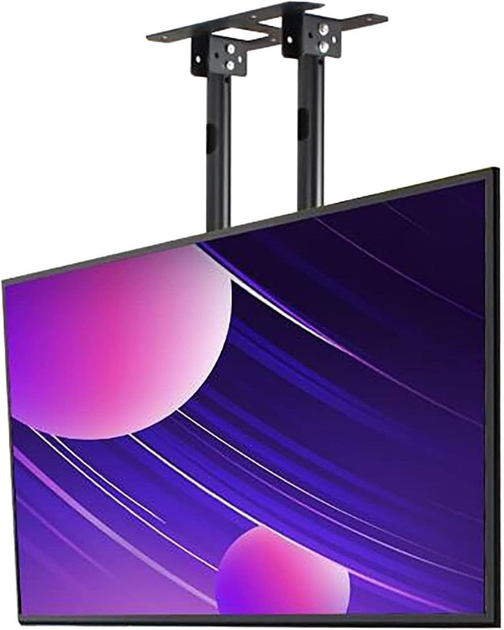 tv Mount,Hang Smart tv Mount, Electric TV Lift, Adjustable Height Double Pole Single Screen TV Mount, Fits 60-100 Inch Low Profile TVs, Tilt Telescopic Ceiling TV Mount Bracket (One Color)