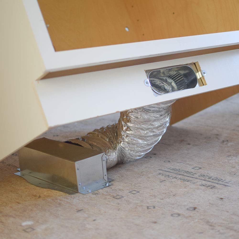 Under Cabinet Toe Kick Ducting Kit - Floor Vent Kit Z929837