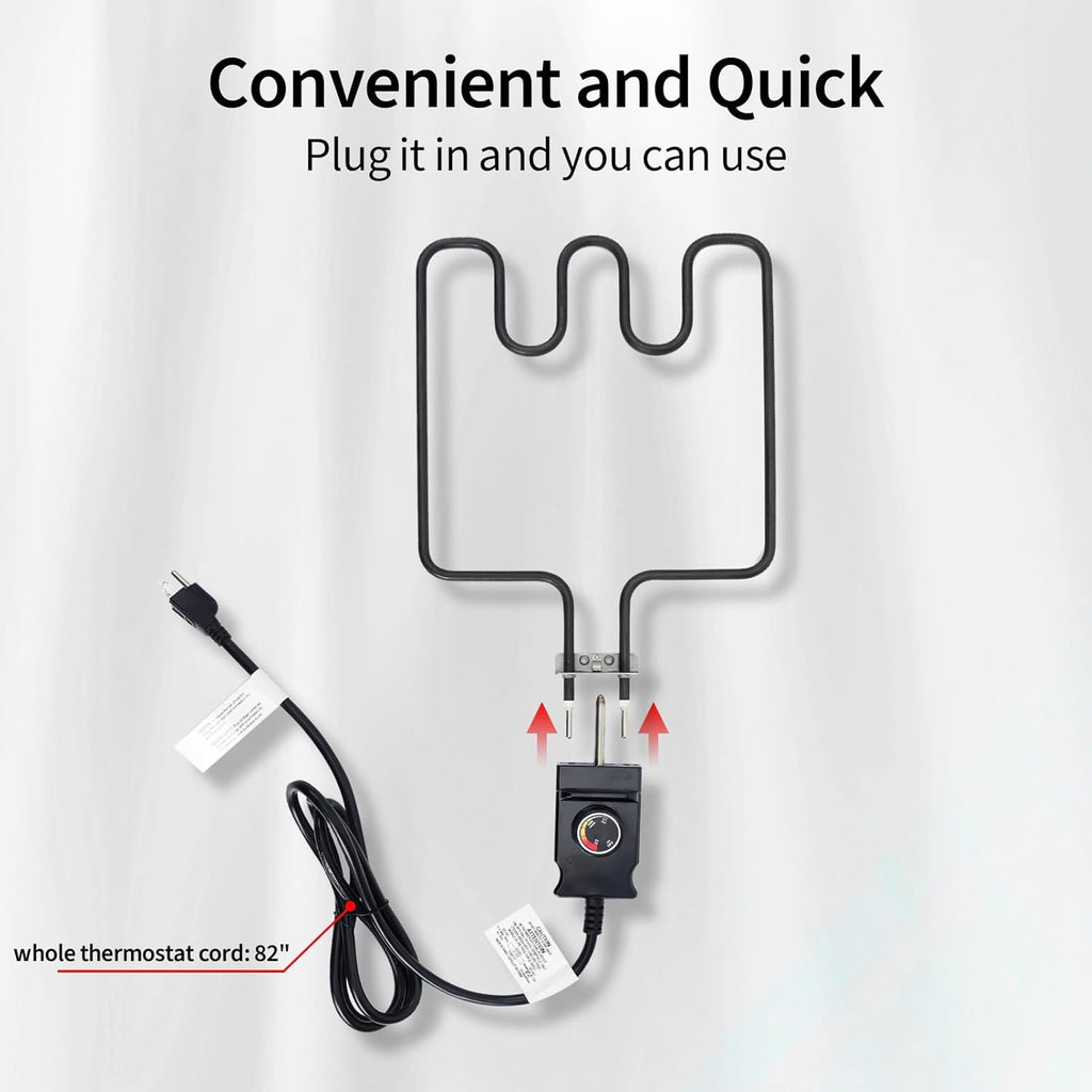 Masterbuilt 1500 Watt Electric Smoker Heating Element Replacement with Thermostat Cord I63718