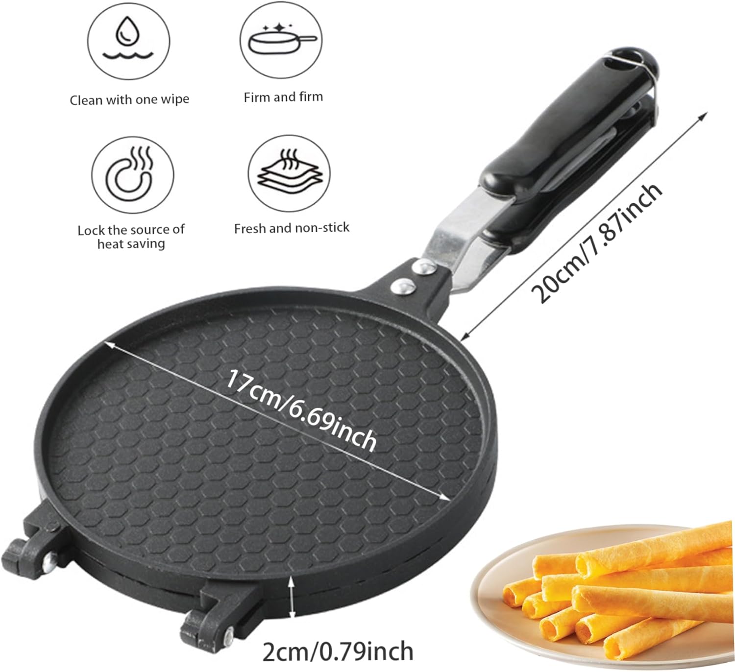 Presa Pan Tortilla Maker 7inch Non-Stick Aluminum Stove Top Tortilla Press and Cooker U370