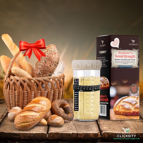 Sourdough Bread Maker Starter Kit with Thermometer and Elastic Feeding Band S3231