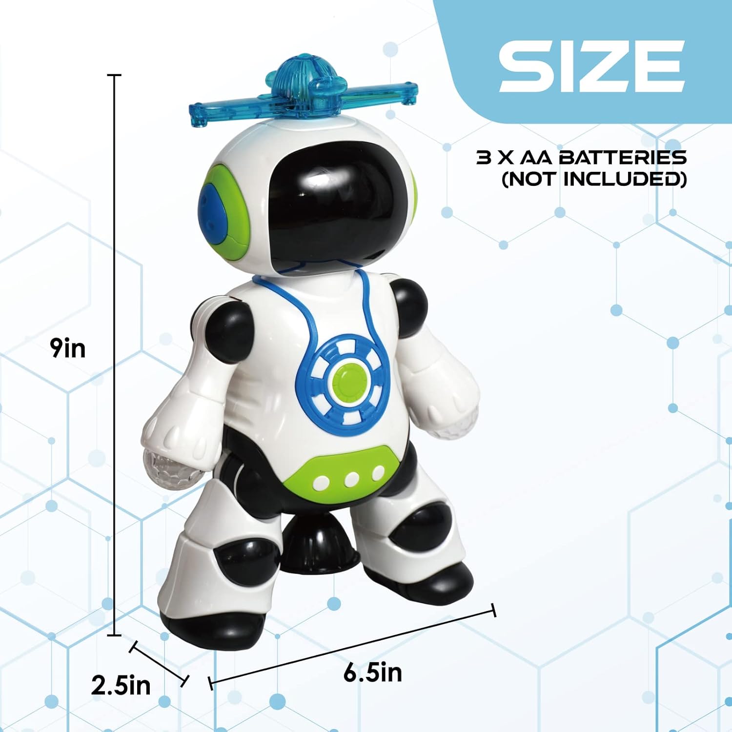ACED Dancing Robot Toy with LED Lights and Music for Kids S433483