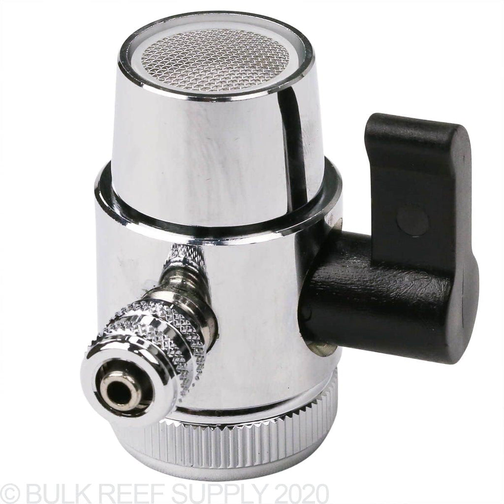 Chrome Faucet Diverter Valve with Adapter Ring for Reverse Osmosis J157454