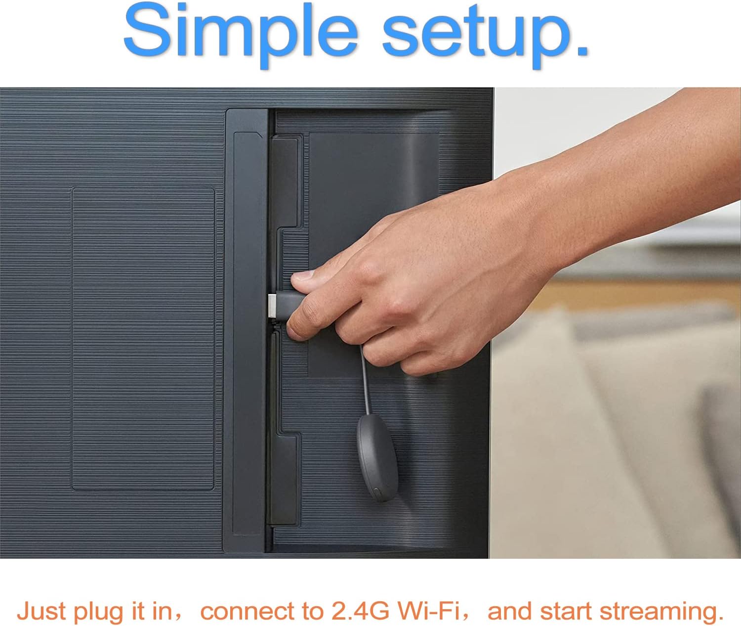 Wireless HDMI Streaming Adapter 4K for Phone Tablet PC to TV F723