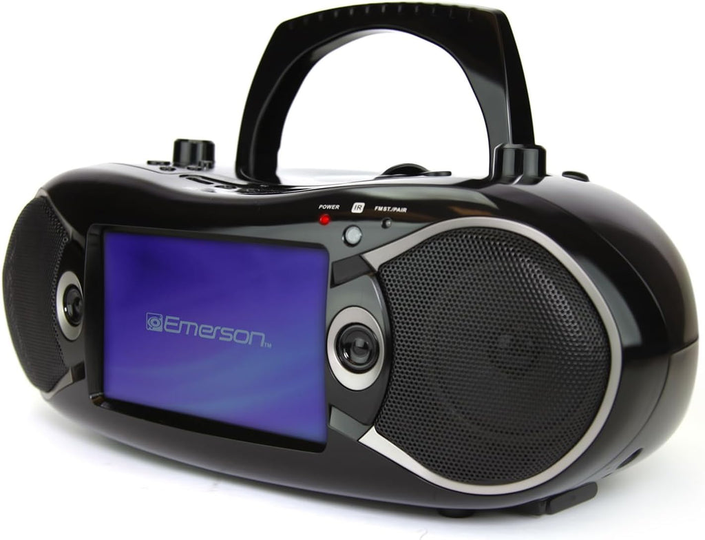 Emerson 7" Bluetooth DVD Boombox with AM/FM Radio & Digital TV, Black T518