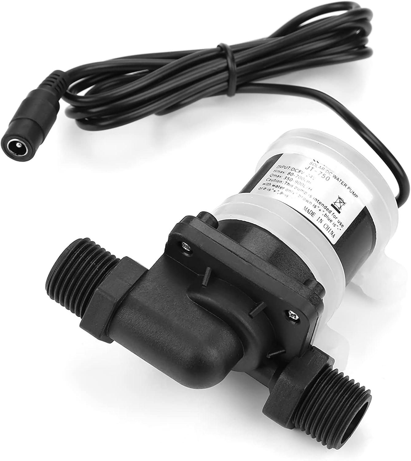 Water Pump,24V 800L/H Mini Water Pump JT-750D4-40℃ ~100℃ DC Submersible Water Pump Brushless Water Pump for Solar Water Heater, Small Fish Pond, Etc