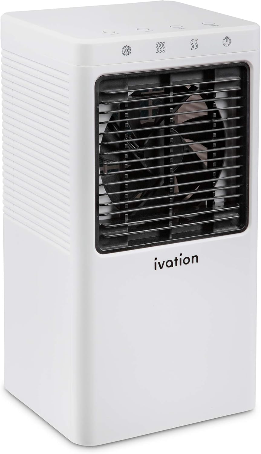 Ivation Personal Mini Air Cooler, Portable USB-Powered Desktop Evaporative Swamp Cooler Fan Humidifier with 2-Speed Fan, 5-Hour Cooling for Home, Office Desktop or Car Up to 21 Sq/Ft