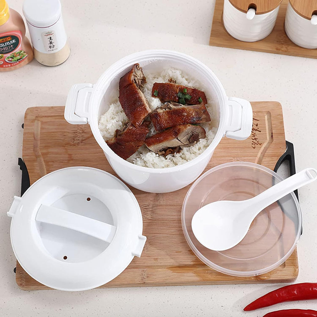 Microwave Rice Cooker 2-Pack Round Steamer Container X751