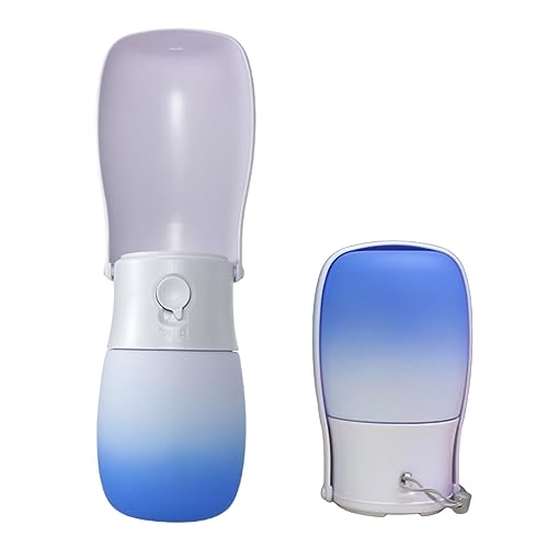 Portable Dog Water Bottle，Colorful Foldable Dog Water Bottle，Outdoor Pet Water Bottle for Dog,Cat, Dog Water Bottle with Activated Carbon Filter, Leak Proof, Food-Grade Materials 10 oz