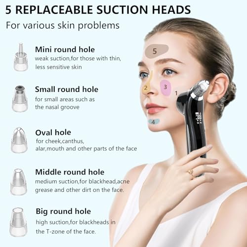 SJIE Blackhead Remover Vacuum Pore Cleaner with Hot & Cold Compress Q943275