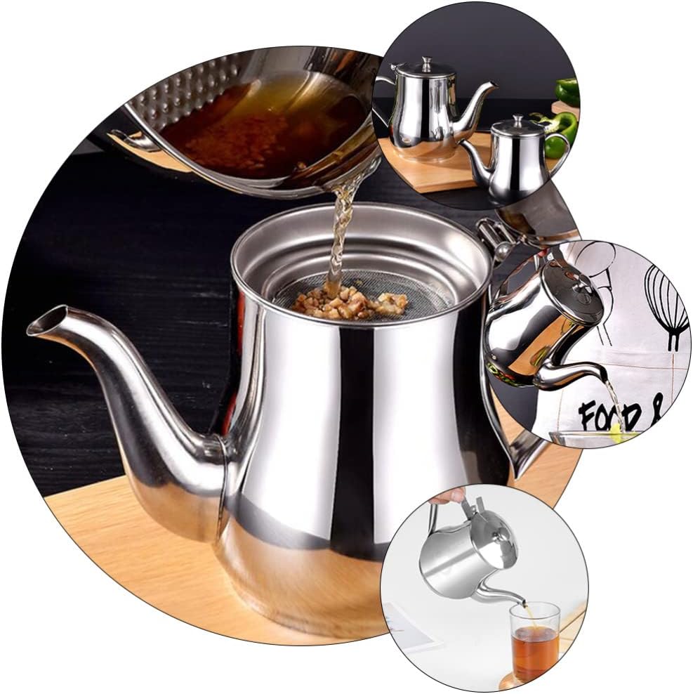 DOITOOL Stainless Steel Oil Strainer Pot with Removable Strainer T2305