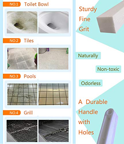 Pumice Stone for Toilet Cleaning with Handle, Heavy Duty for Tough Stains I4080