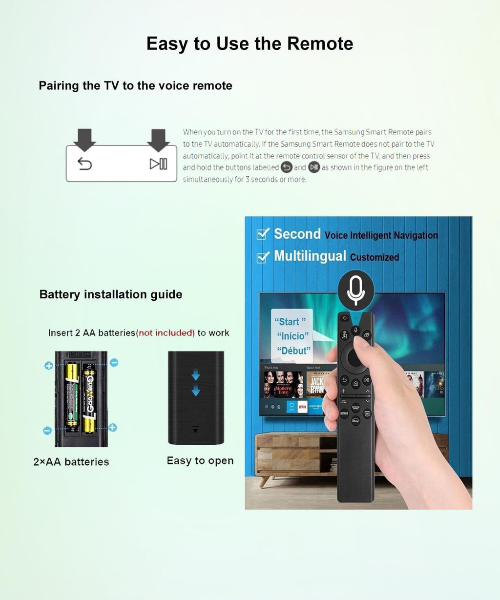 Samsung QLED Smart TV Voice Remote Control Replacement E4135