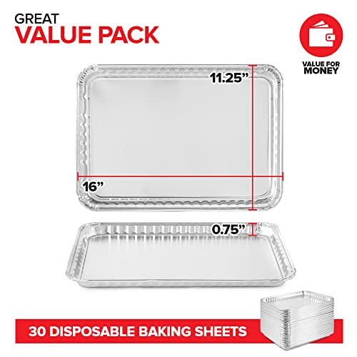 Aluminum Pans Cookie Sheet Disposable Foil Trays Nonstick Baking Sheets D675