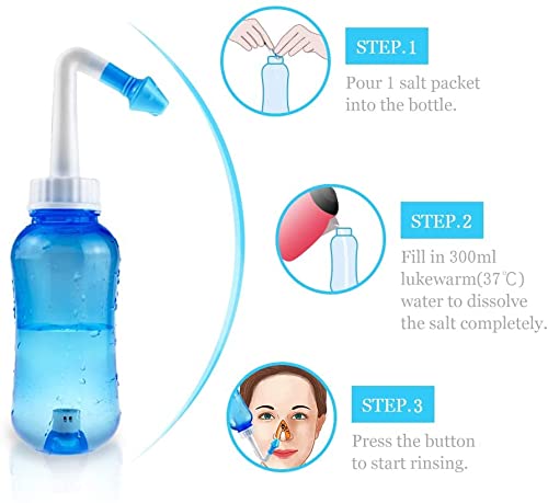 Waterpulse Neti Pot Sinus Rinsing Nasal Wash Bottle BPA Free C480362
