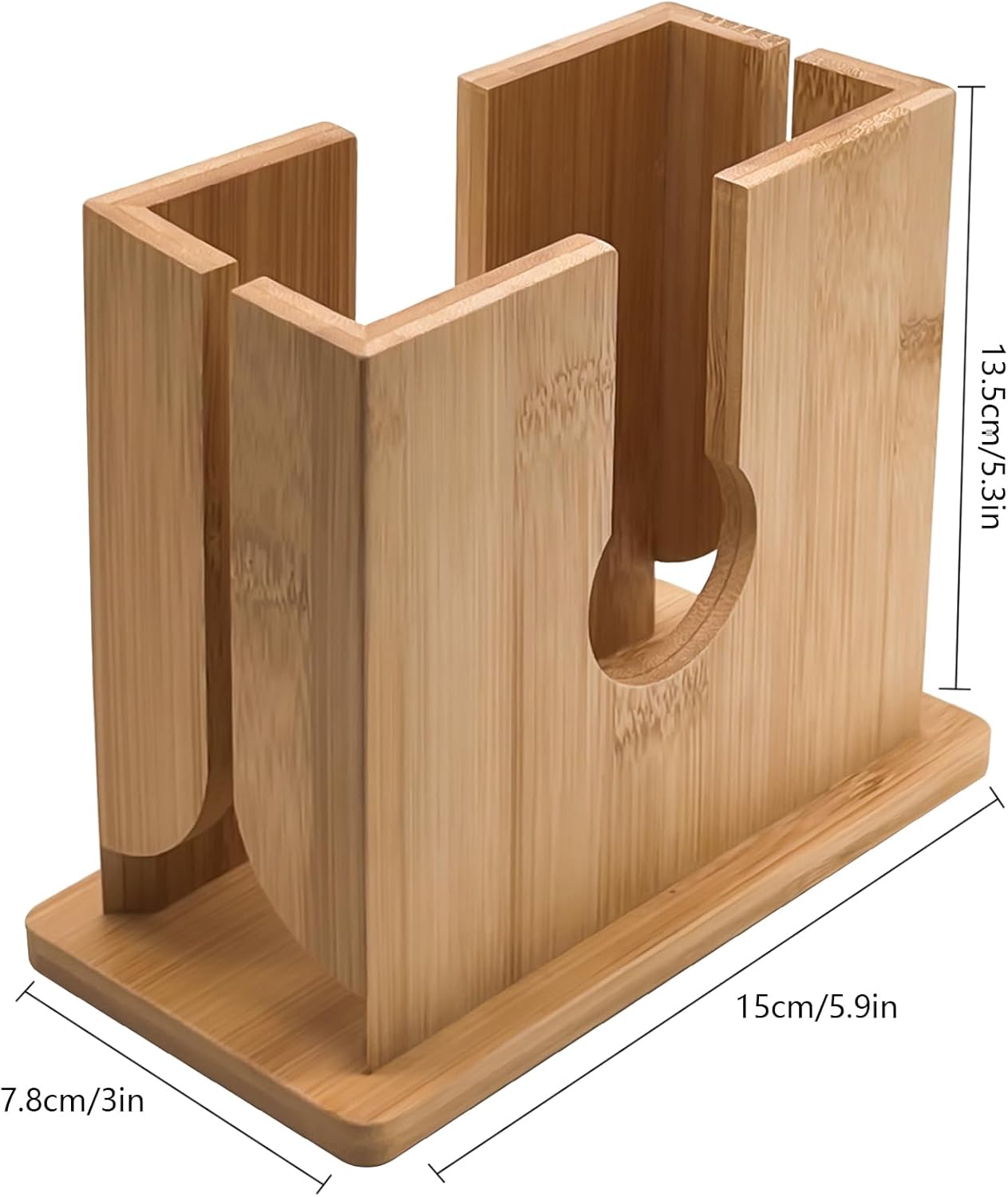 Bamboo Bagel Slicer with Anti-Slip Silicone Base M385